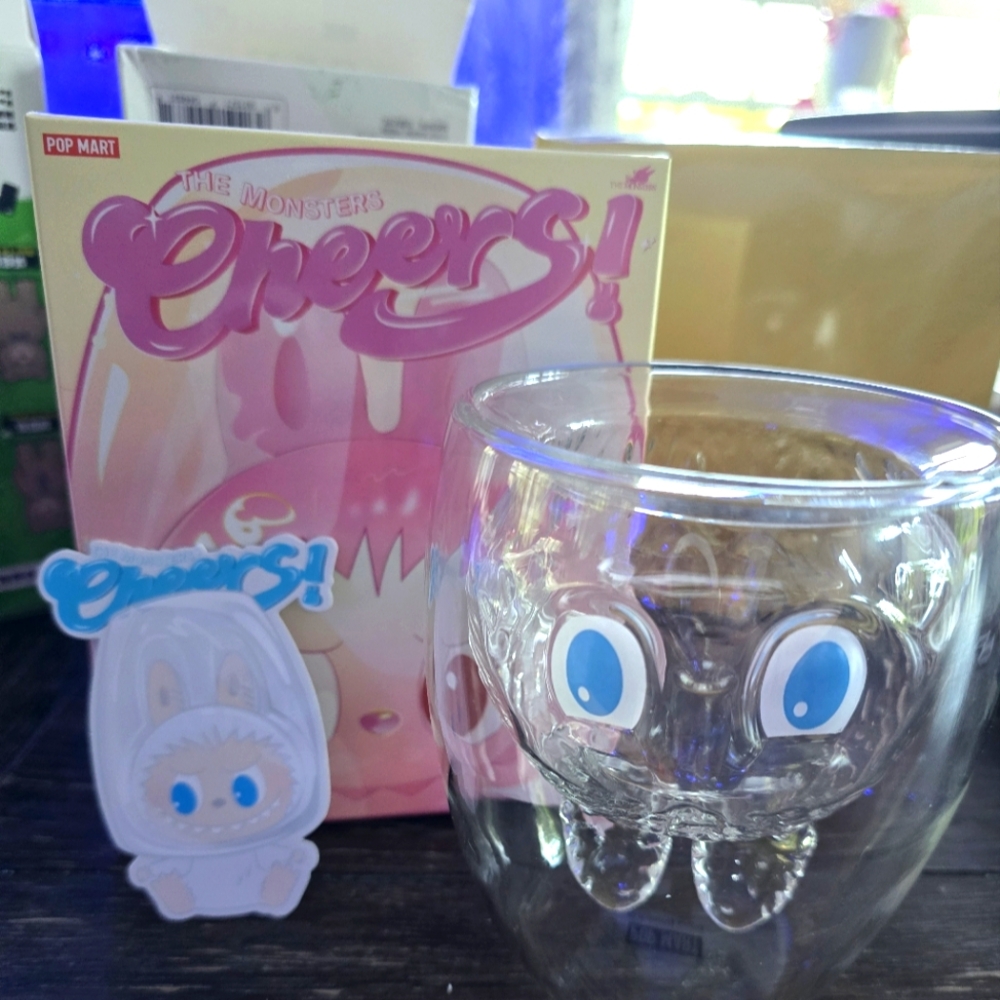 The Monsters Cheers Labubu Glass Cup